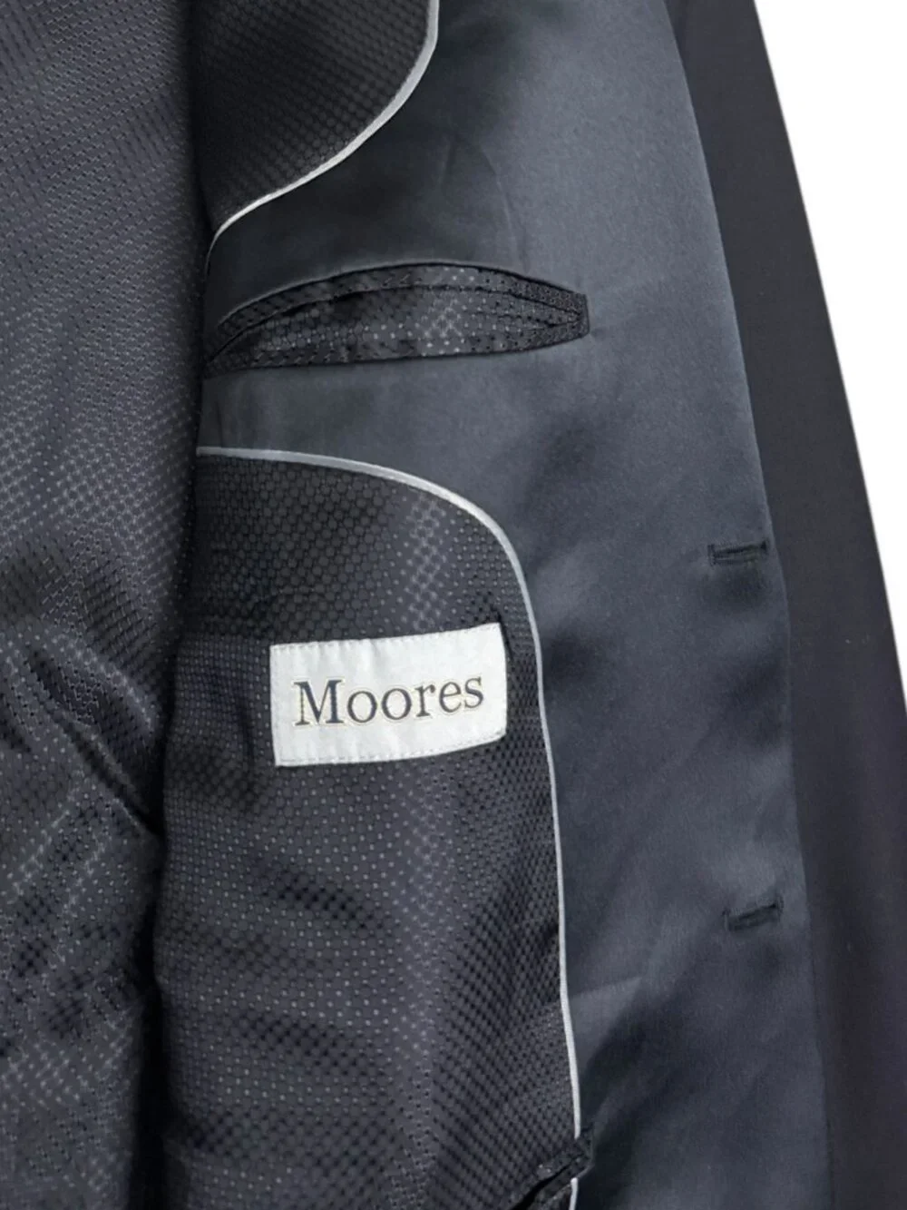 PRONTO UOMO Moores Luxury Designer Formal Business Black Tuxedo Suit Mens 54R